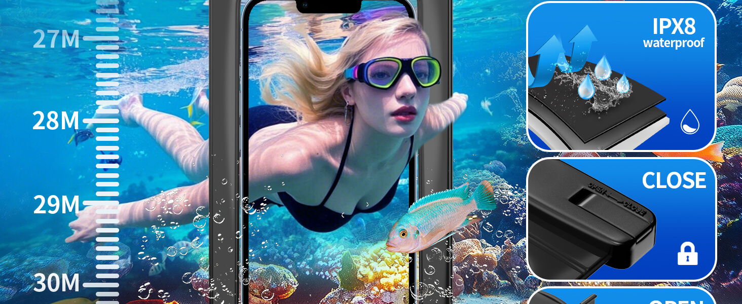 6 Pack 8.5" Waterproof Cell Phone Pouch — image 3